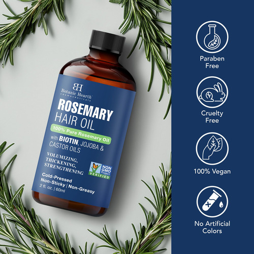 Aceite Capilar Botanic Hearth Rosemary Con Biotina, 60 Ml, P
