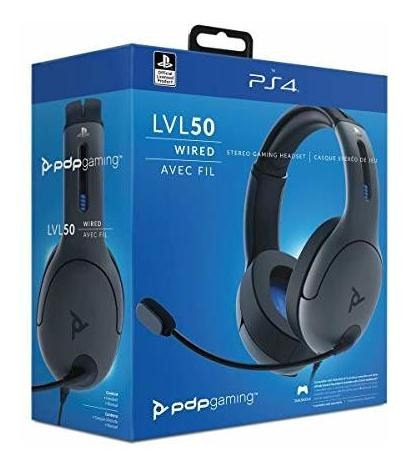 Pdp Ps4 Lvl50 Wired Stereo Gaming Headset, 051-099-eu-bk