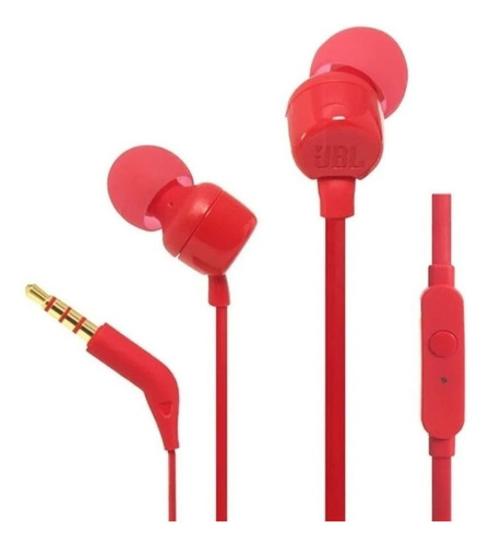 Auriculares In-ear Jbl Tune 110 Jblt110 Red