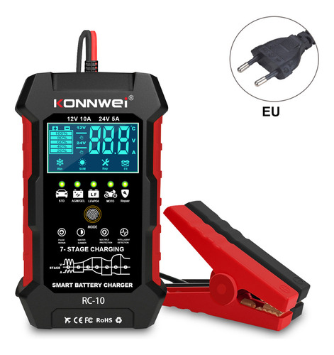 Cargador Pulse Tool Konnwei Repair De Ciclo Profundo, 10 A,