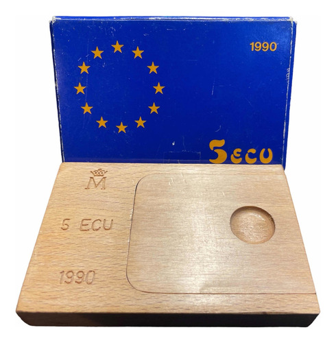 Caja Vacia Moneda 5 Ecu España 1990 (Usado)