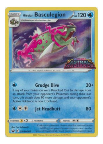 Carta Pokemon Basculegion Swsh205 Holo Rara Promocional