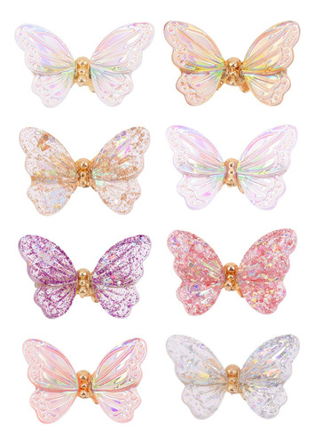 Dije De Uñas De Mariposas, 8 Piezas, Delicado, Moda, 3d