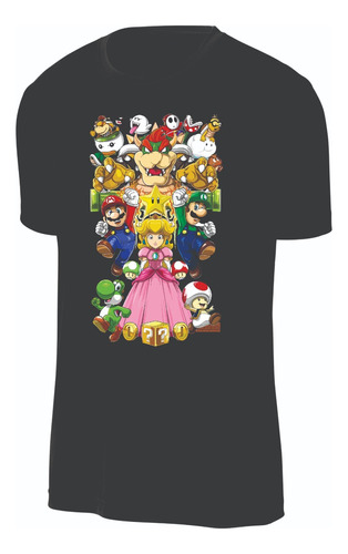 Camisetas Mario Bross Y Amigos Luigi Peach Bowser Yoshi Toad