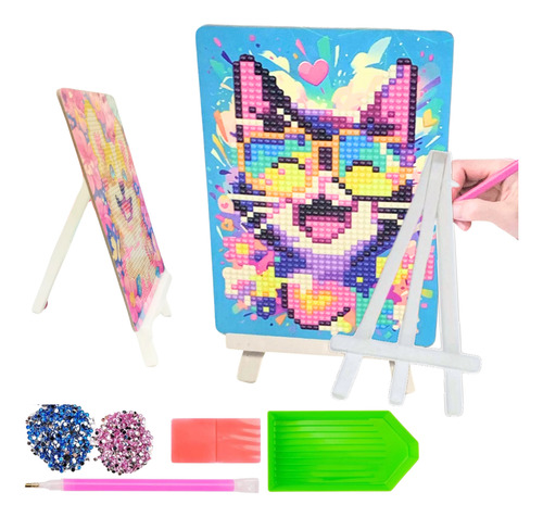 Kit De Pintura Diamond Painting Atril Cuadro 10x15cm Codje-b