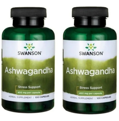 Ashwagandha Swanson Usa 100cap Pack 2x Envio Gratis