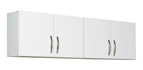 Alacena 1,40 Cm 4 Puertas Línea Arco - Melamina Recchezze Color Blanco