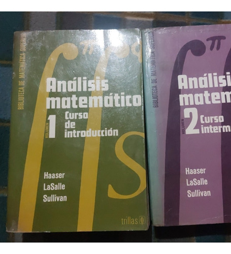 Libro Análisis Matemático 2 Tomos  Haaser Lasalle  Sullivan