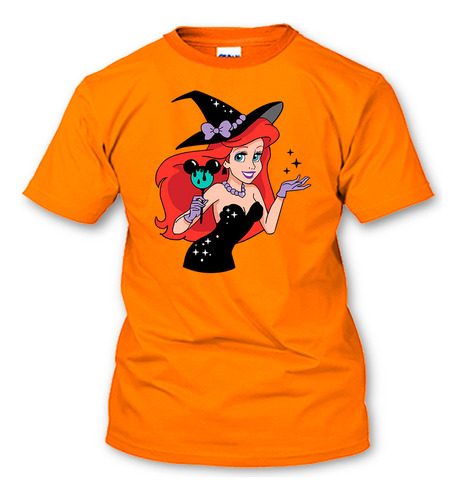 Playera Ariel La Sirenita Disney Halloween Disfraz Bruja