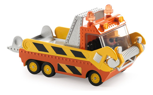 Camión De Juguete Para Niños Coleccionable Djeco - Dj05494 Color Naranja Personaje Crazy Truck