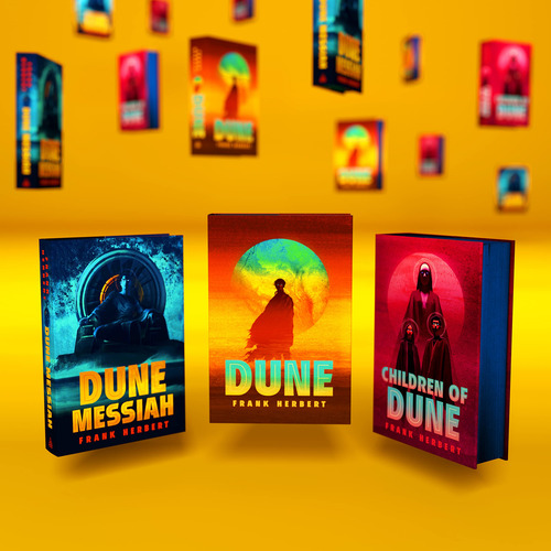 Dune Saga De Frank Herbert, Juego De 3 Libros De Lujo En Caj