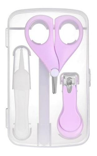 Set De Cortauñas Para Bebés, 4 En 1 Kit De Manicura Cuadrad