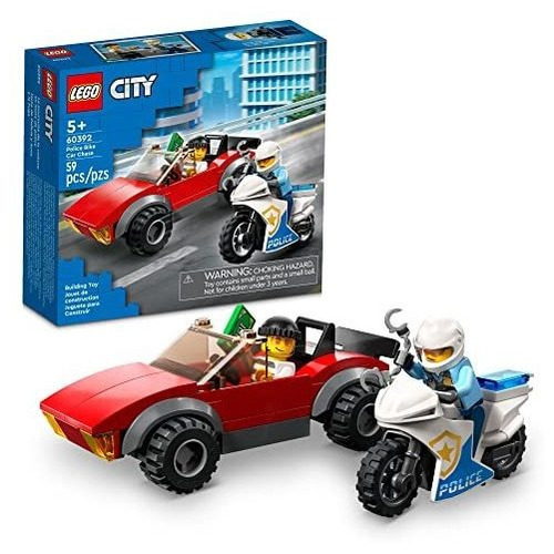 Lego City Police Car Chase 60392, Juguete Con Vehículo De Ca