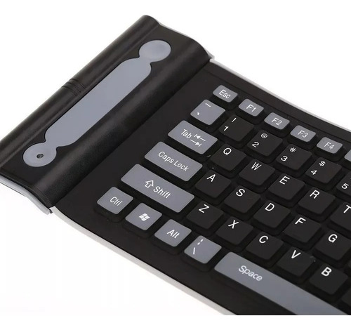 Zz Teclado De Goma Blanda Enrollable De Silicona Flex A