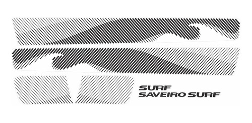 Kit Adesivos Saveiro Surf 2015 Modelo Original Preto Dx13