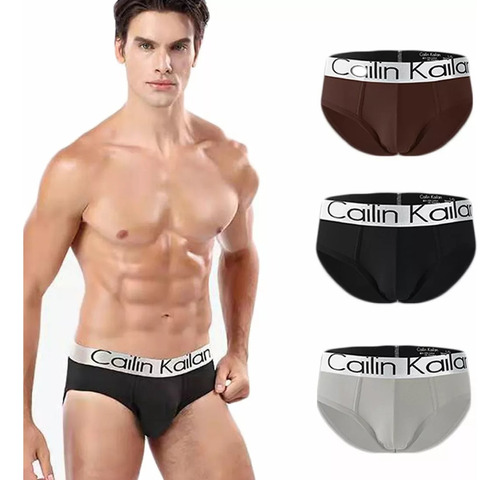 Kit 3 Trusa Para Hombre Bikini Ropa Interior Calzones