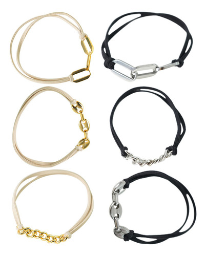 Pulseras Elásticas Para Mujer, Corbatas Para El Pelo, 6 Unid