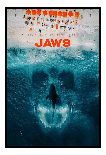 Cuadro Poster Premium 33x48cm Jaws Tiburon