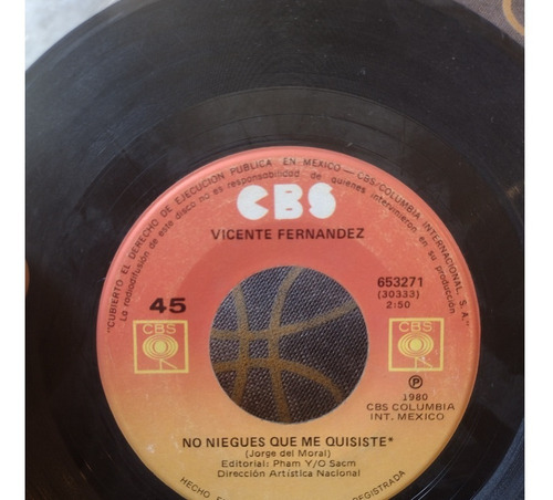 Lote Discos De Acetato Vinilo Vicente Fernández Ranchera (Usado)