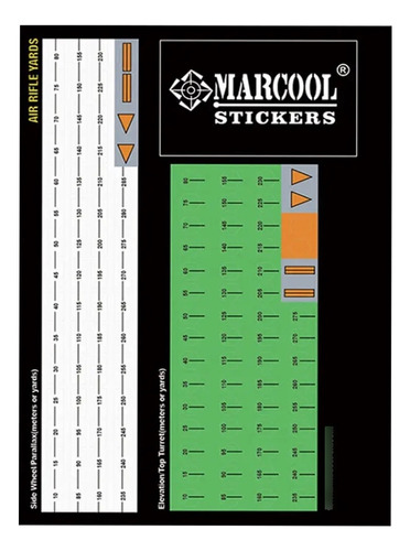 Calcomonías Balísticas Para Torreta Rifles Pcp Etiquetas