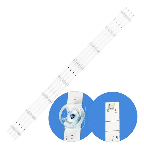 4 Tiras De 8 Leds Compatible Con 55r6000gm 55r6000