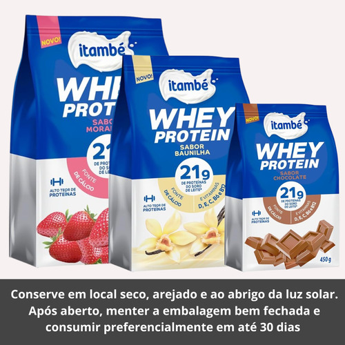 3 Unidade Whey Protein Itambé Suplemento Alimentar