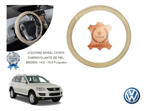 Funda Cubrevolante Beige Piel Vw Touareg 2016