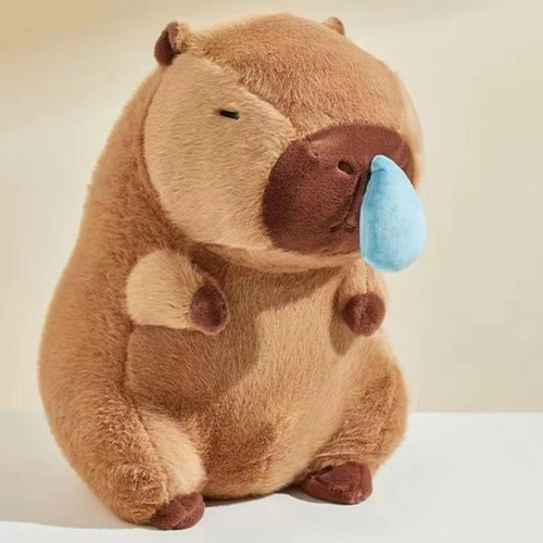 Peluche De Capibara Con Moco Movible 30cm Adorable