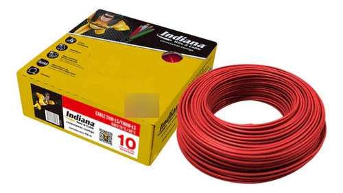 Indiana Cable Rojo Tipo Thw-ls/thhw-ls 600v 75°c/90°c 10awg