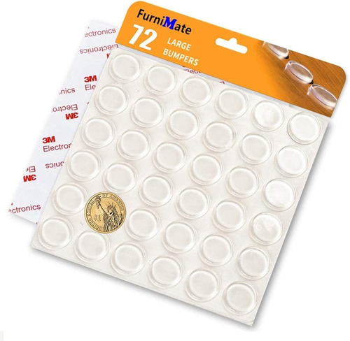 72 Pads Antideslizantes Transparentes Para Vidrios Adhesivos