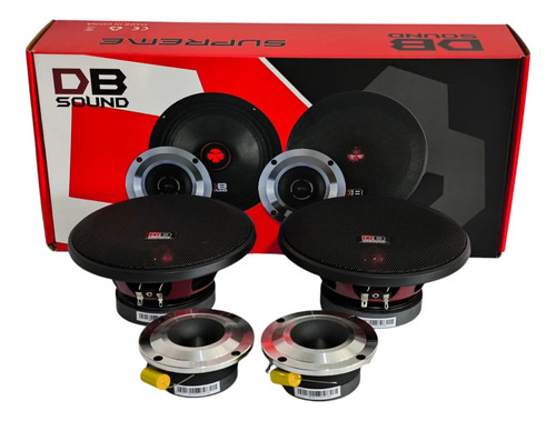 Set De Medios Rangos Db Sound 6.5 PLG Dbset65 150wrms 89db Color Negro