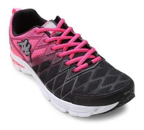 Tênis Feminino Kappa Impact Rosa Com Preto