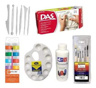 Kit De Manualidades Con 1 Kg De Pasta Das + Otros = Modelado