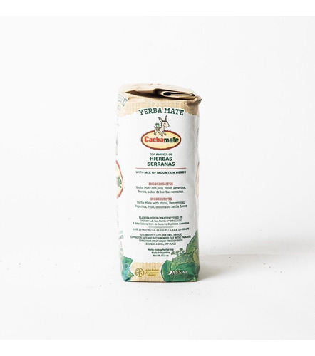 Yerba Cachamate Hierbas Serranas Menta Peperina 500g X12u