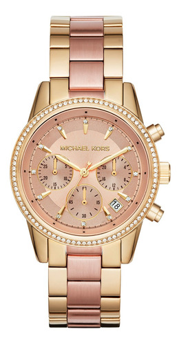 Reloj Michael Kors Ritz Para Mujer En Tono Dorado Mk6475