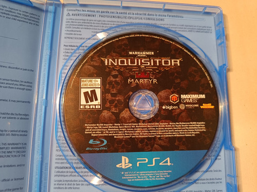 Warhammer Inquisitior 40000 Para Ps4 (Usado)