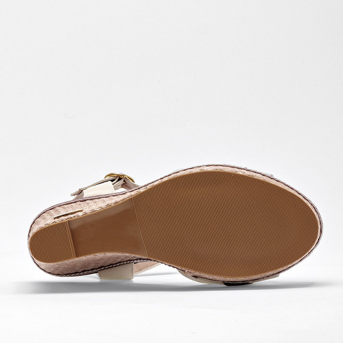 Sandalias Plataforma Mujer Moramora Latte Cafe 125-498