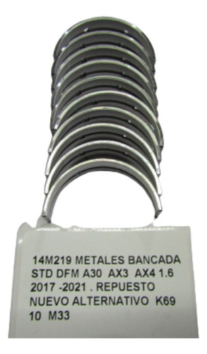 Metales Bancada Std Dfm A30  Ax3  Ax4 1.6 2017 -2021