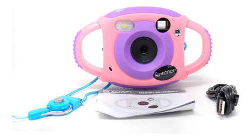 Camara Digital Kids Necnon 8mp Flash Integrado Slot Micro Sd Contra Golpes Rosa Ncd-kidscam-pk