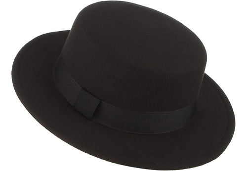 Sombrero Pork Pie Para Ala Ancha Fieltro Boater Fedora Flat 