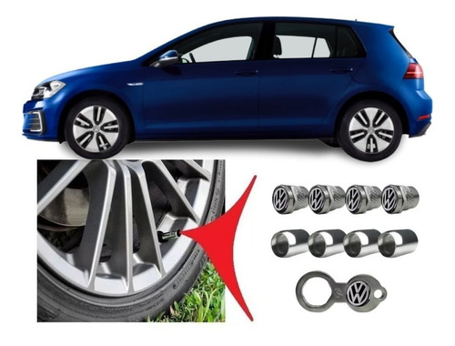 Bico Pneu Pino Roda Válvula Antifurto Ventil Vw Golf Gol Fox