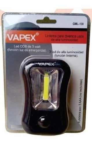 Linterna Led 3w + Funcion Luz De Emergencia Vapex Gml-130