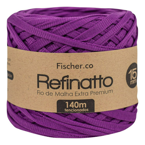 Fio Malha Extra Premium Refinatto Amigurumi 15mm Fischer Cor Purpura