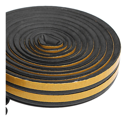 Tira Del Sello Del Excluidor De La Puerta D 9x7.5mm Negro