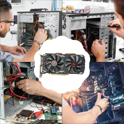 Tarjeta Gráfica Para Juegos Rx580 8g 2048sp, 8 Gb, Ddr5, 256