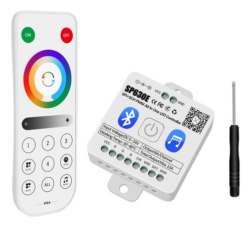 Controlador Led Bluetooth Rgbzone, Sp630e 4 Zonas De 2.4ghz