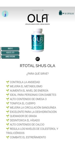 Rts Suplemento Alimenticio Ola Rtotal Shus 