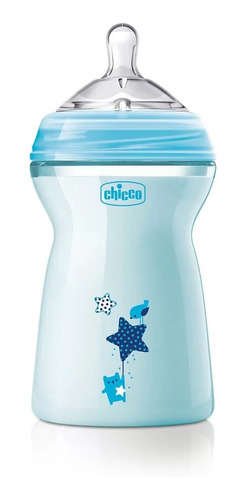 Mamadeira Para Bebê 6m+ Step Up Color 330ml Azul Da Chicco