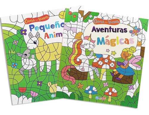 2 Libros Infantiles Para Colorear Con Números - 2 Opciones