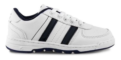 Imagen 2 de 6 de Tenis Colegial Boby Cordon Blanco Azul Unisex Los Gomosos